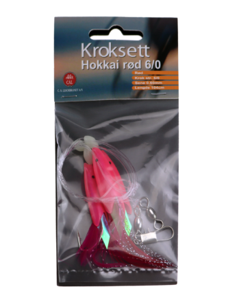 Osean Hokkai rød - Kroksett - 3 stk - 6/0