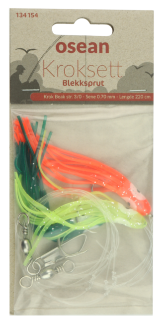 Osean  Blekksprut 3/0 - Kroksett - 3 stk - 3/0