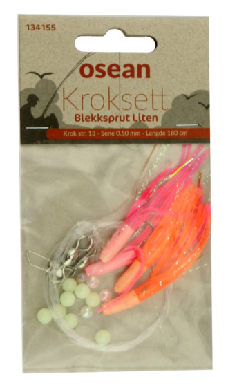 Osean  Blekksprut Liten - Kroksett - 4 stk - 13