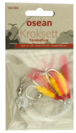 Osean  Torskeflue - Kroksett - 5 stk - 3/0
