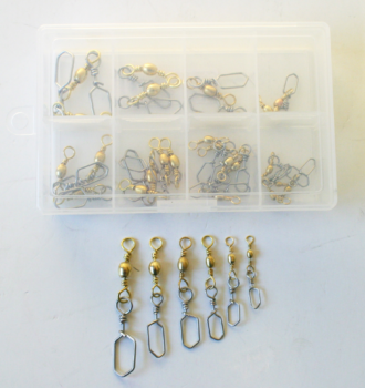 Osean - Snapsvivel - 30stk - Rustfri - Hvirvler - 6 str - Skrin