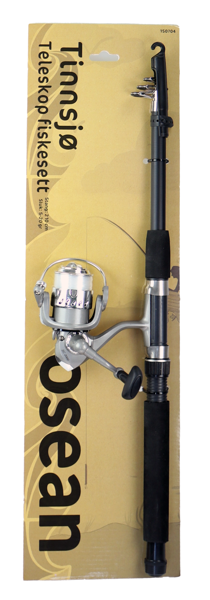 Osean Fiskesett Tinnsjø - 210 cm - 5-20gr - Teleskop