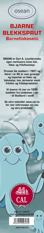 Osean Fiskesett  Bjarne Blekksprut - 85cm - 5-25gr - Barn - Lukket snelle - Bilde 4