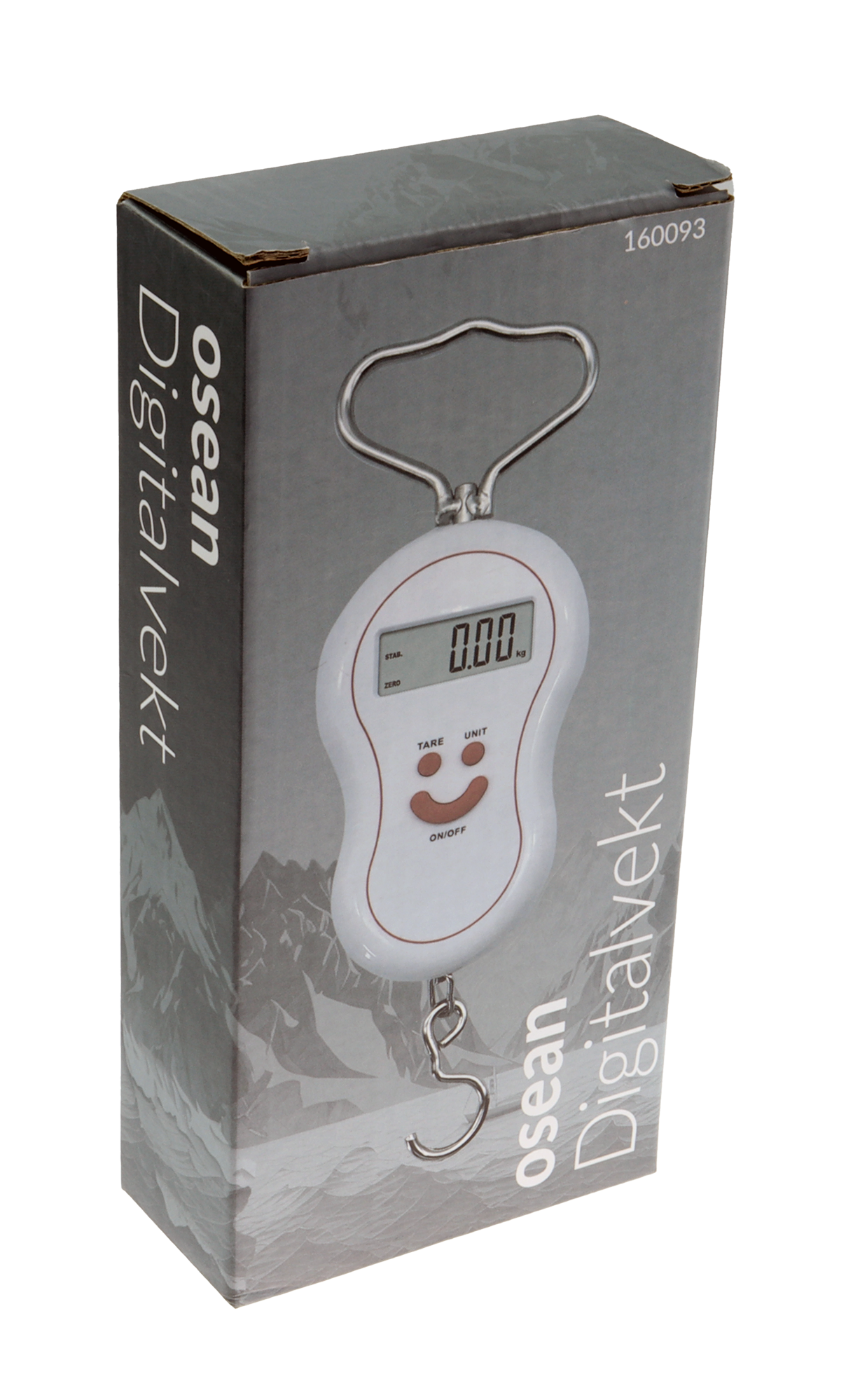 Osean Digitalvekt - 2xAAA - opp til 50 kg - fiske og reise 1 Osean Digitalvekt - 2xAAA - opp til 50 kg - fiske og reise