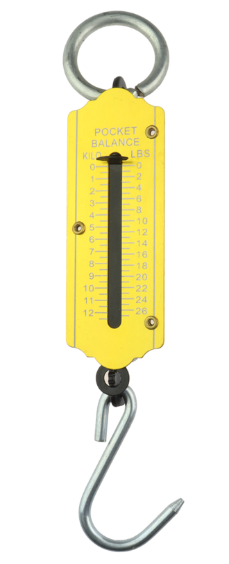 CAL Fiskevekt messing - Analog - 0-12 kg