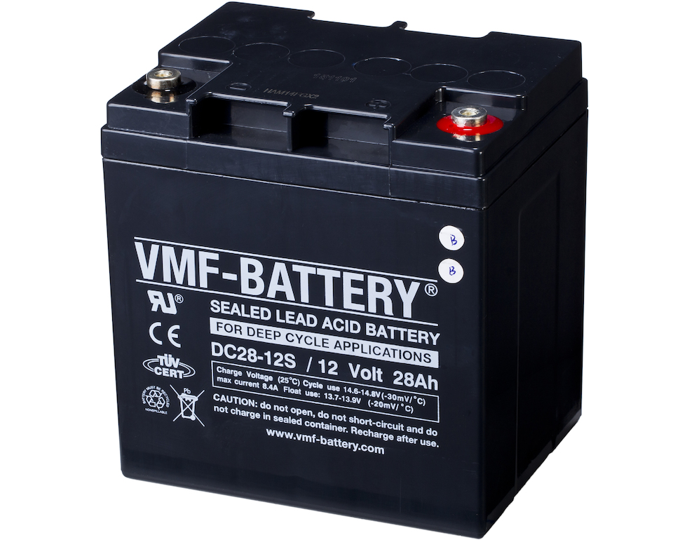 VMF DC28-12S AGM Batteri 12V 28AH 1 VMF DC28-12S AGM Batteri 12V 28AH