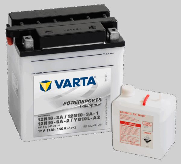 VARTA MC Batteri 12V 11AH 150CCA (136x91x146mm) +høyre YB10L-A2