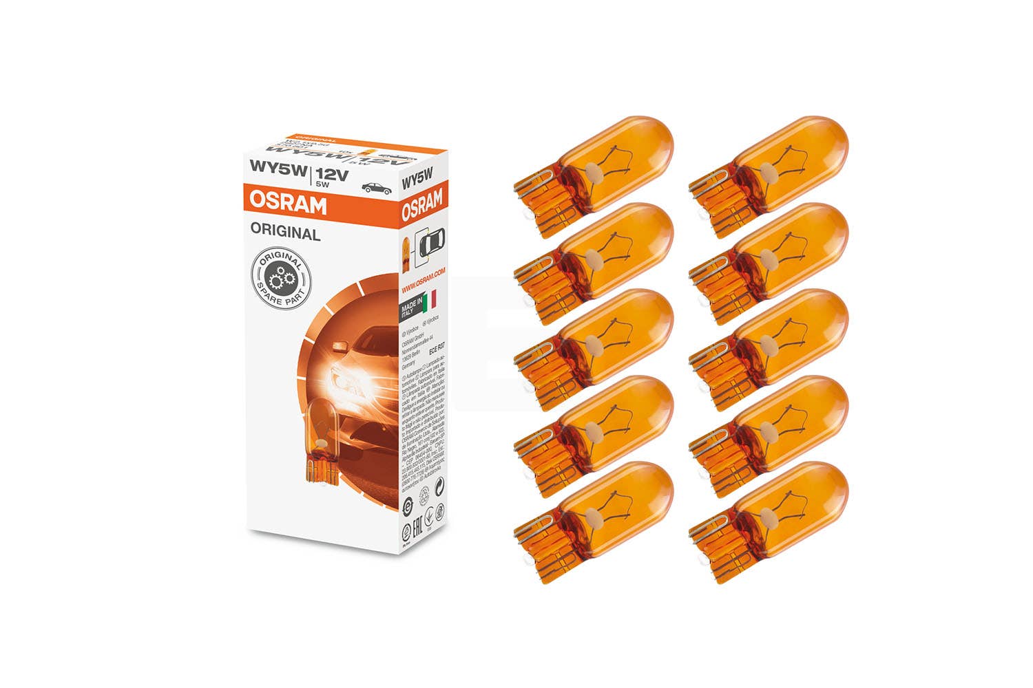 Osram Glassokkel WY5W halogenpærer 1 Osram Glassokkel WY5W halogenpærer