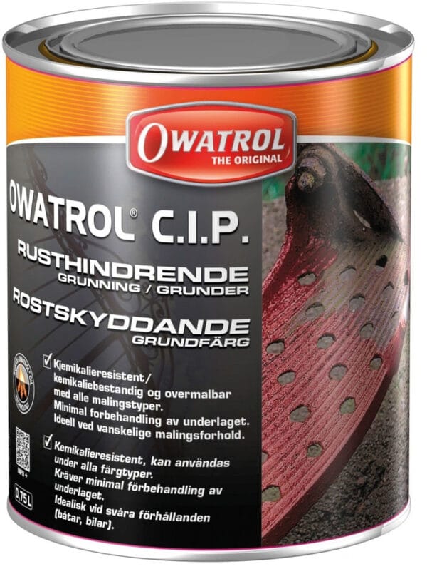 Owatrol C.I.P. antirust primer 0,75 liter for langvarig rustbeskyttelse av metall
