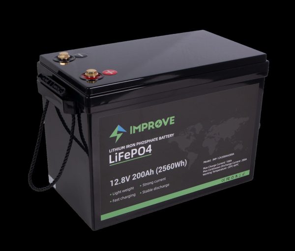 IMPROVE Lithium Batteri 12V 200Ah (LiFePO4) BMS 200A