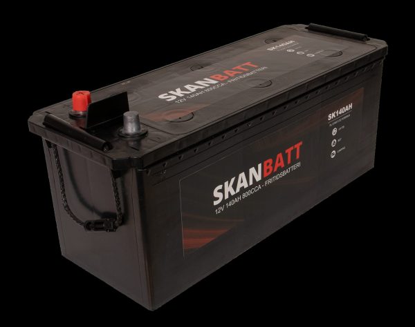 SKANBATT Fritidsbatteri 12V 140AH 800CCA (513x189x203/223mm) +venstre