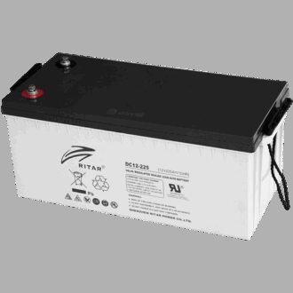 RITAR AGM Deep Cycle Batteri 12V 225AH C10 (522x240x219mm) +høyre