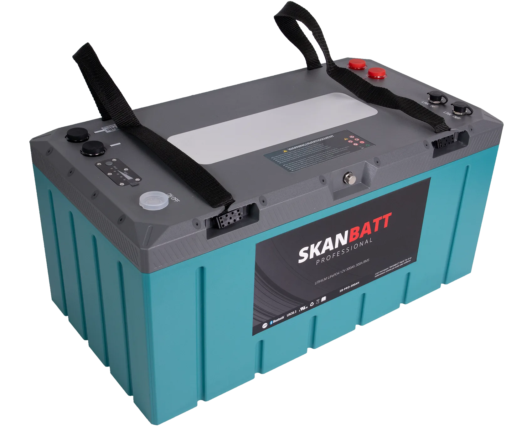 SKANBATT Lithium Professional IP67 12V 300Ah 300A BMS - HEAT
