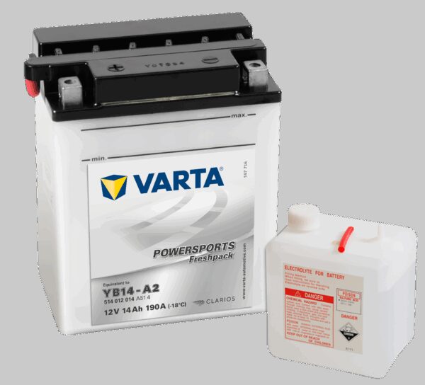 VARTA MC Batteri 12V 14AH 190CCA (136x91x168mm) +venstre YB14-A2