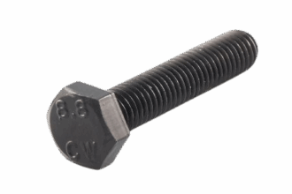 Forside 11 Sekskantbolt ISO 4017 helgjenget ubehandlet (Sort)8.8