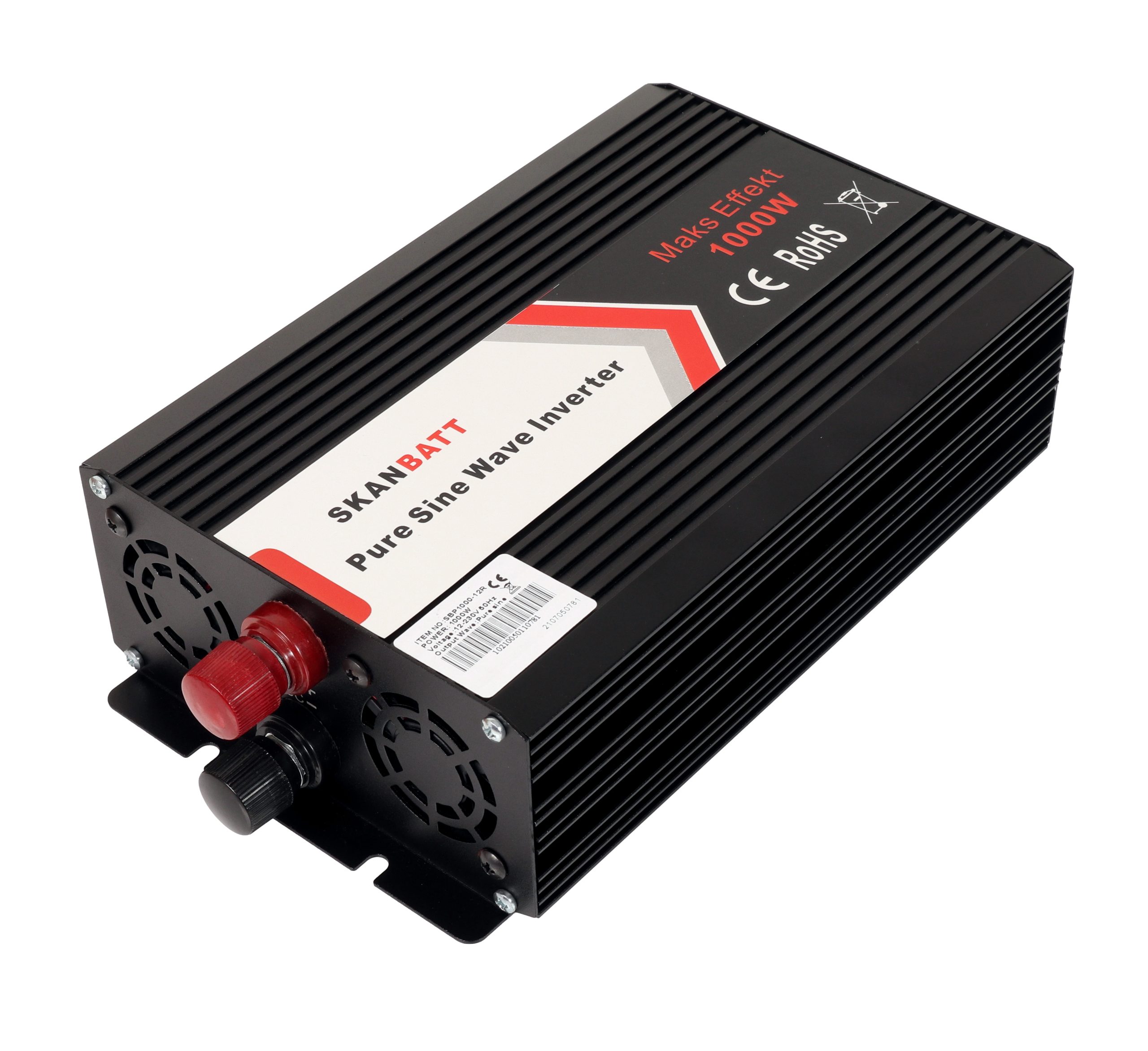 SKANBATT Inverter 12V 1000W Ren Sinus m/Trådløs Fjernkontroll 1 SKANBATT Inverter 12V 1000W Ren Sinus m/Trådløs Fjernkontroll