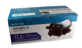 Trykkvannspumpe - 12V - 3,8 bar - 11,3 l/min