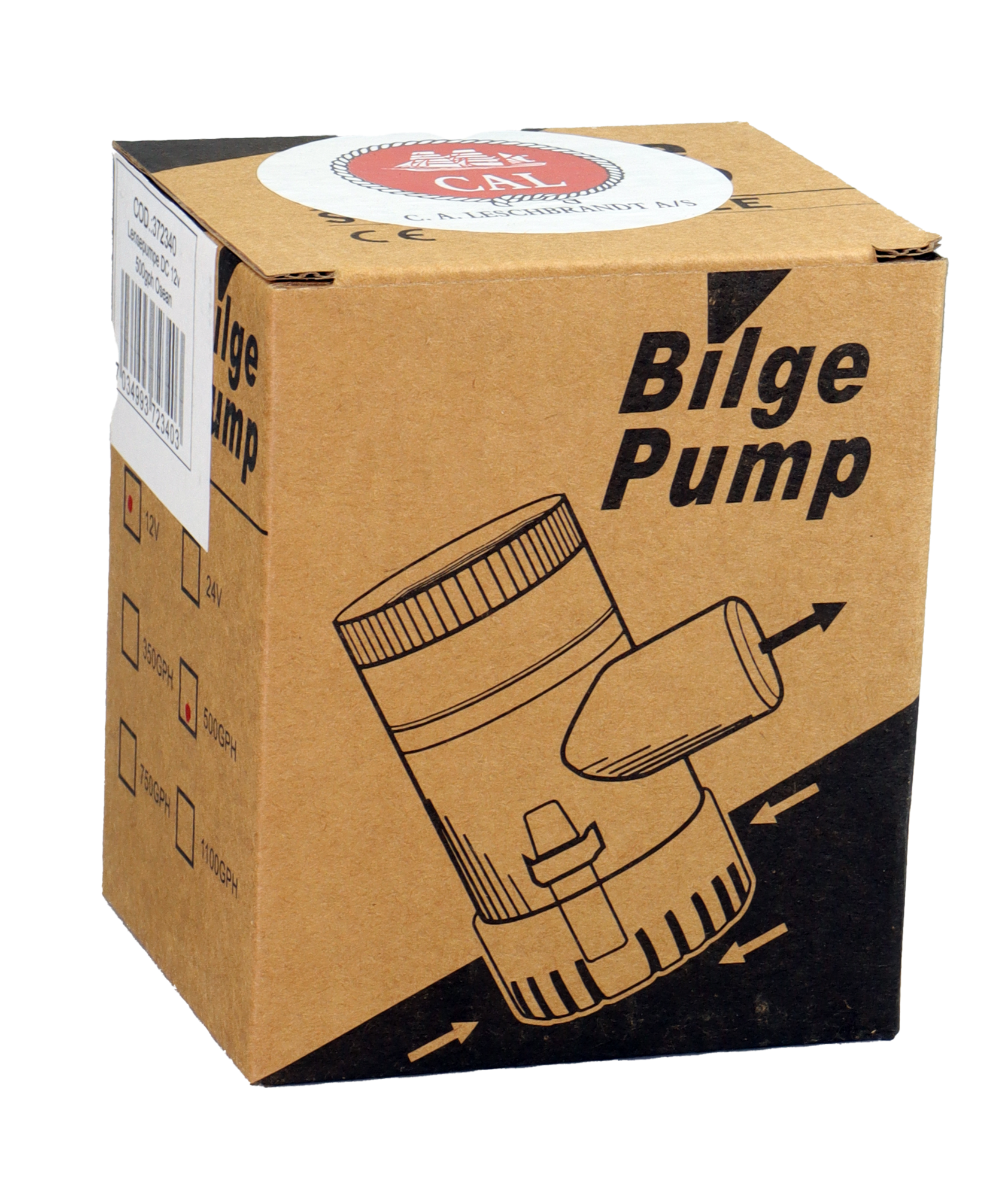 Osean Lensepumpe - 12V - 500 gph - 1900 l/t 2 Osean Lensepumpe - 12V - 500 gph - 1900 l/t - Bilde 2