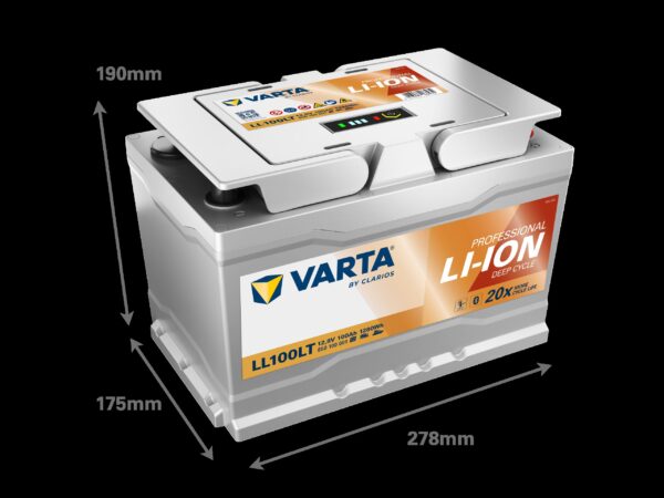 Varta Lithium LL100LT 12V 100Ah - HEAT - Bluetooth (278x175x190mm)