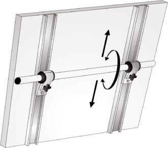 NOA Solcellepanelholder Justerbart m/fester