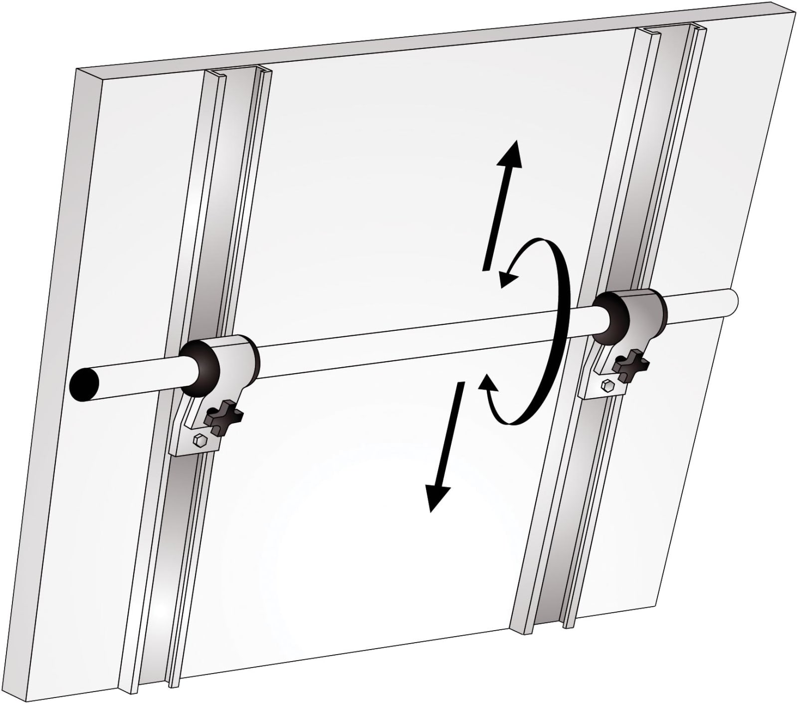 NOA Solcellepanelholder Justerbart m/fester