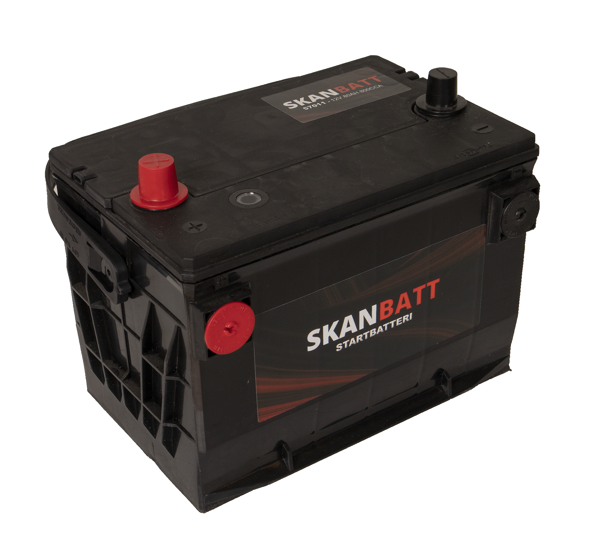 SKANBATT Startbatteri 12V 80AH 800CCA (260x179x180/207mm) +venstre