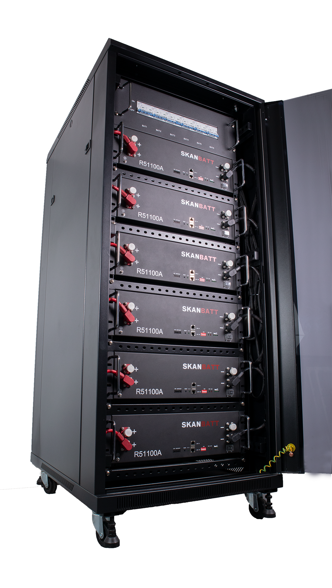 SKANBATT Kabinett/batteriskap for lithium rackmoduler 3U 1 SKANBATT Kabinett/batteriskap for lithium rackmoduler 3U