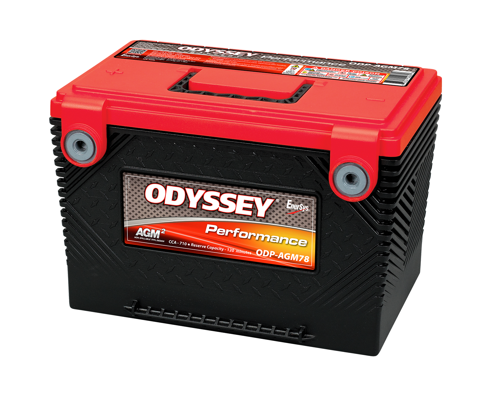 ODYSSEY ODP-AGM78 AGM Batteri 12V 61AH 792CCA (275x178x187mm) +sidepol venstre 1 ODYSSEY ODP-AGM78 AGM Batteri 12V 61AH 792CCA (275x178x187mm) +sidepol venstre