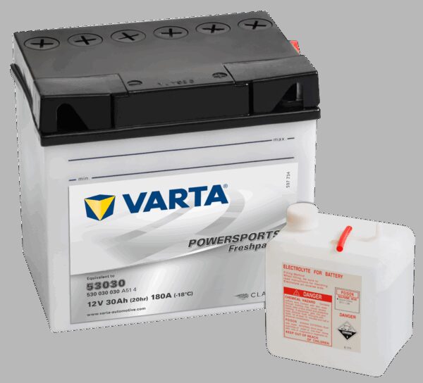 VARTA MC Batteri 12V 30AH 300CCA (186x130x171mm) +høyre 53030