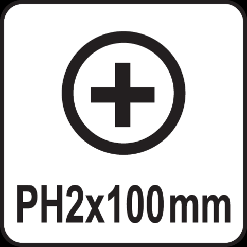 Yato Phillps skrutrekker - Stjerneskrutrekker - PH2x100mm 2 Yato Phillps skrutrekker - Stjerneskrutrekker - PH2x100mm - Bilde 2