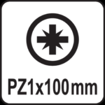 Yato Pozidrive skrutrekker - Stjerneskrutrekker - PZ1x100mm - Bilde 2