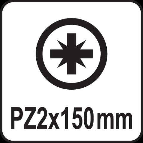 Yato Pozidrive skrutrekker - Stjerneskrutrekker - PZ2x150mm 2 Yato Pozidrive skrutrekker - Stjerneskrutrekker - PZ2x150mm - Bilde 2