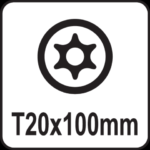 Yato Torx Security Skrutrekker - Sikkerhets-Torx m/hull - T20x100mm - Bilde 2
