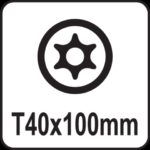 Yato Torx Security Skrutrekker - Sikkerhets-Torx m/hull - T40x100mm