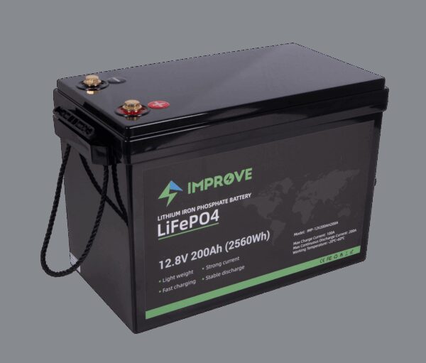 IMPROVE Lithium Batteri 12V 200Ah (LiFePO4) BMS 200A