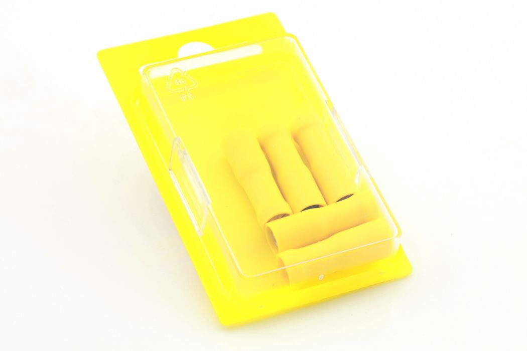 Kabelsko 849YLW - 5stk Blister gul 1 Kabelsko 849YLW - 5stk Blister gul