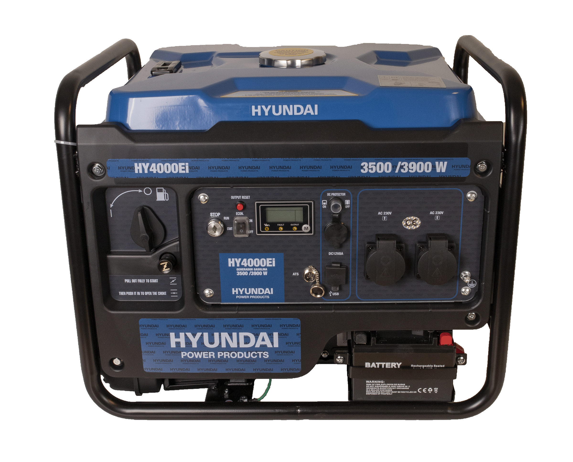 HYUNDAI HY4000Ei Inverter Aggregat 3900W - Fjernkontroll og ATS