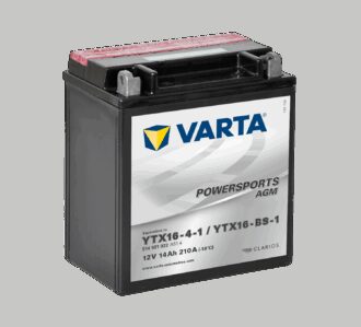 VARTA AGM MC Batteri 12V 14AH 210CCA (150x87x161mm) +venstre YTX16-BS-1