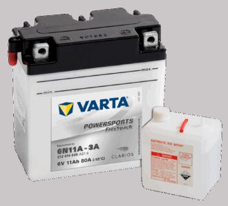 VARTA MC Batteri 6V 12AH 80CCA (122x61x135mm) +høyre 6N11A-3A (011014)