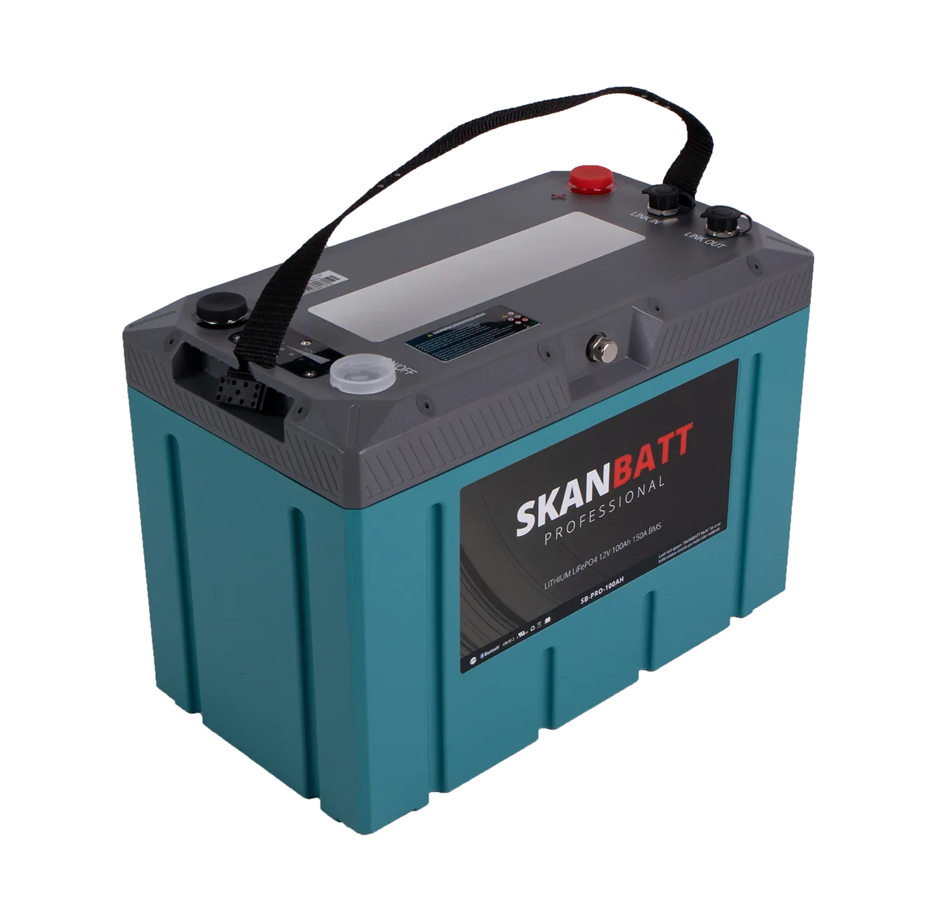 SKANBATT Lithium Professional IP67 12V 100Ah 150A BMS - HEAT