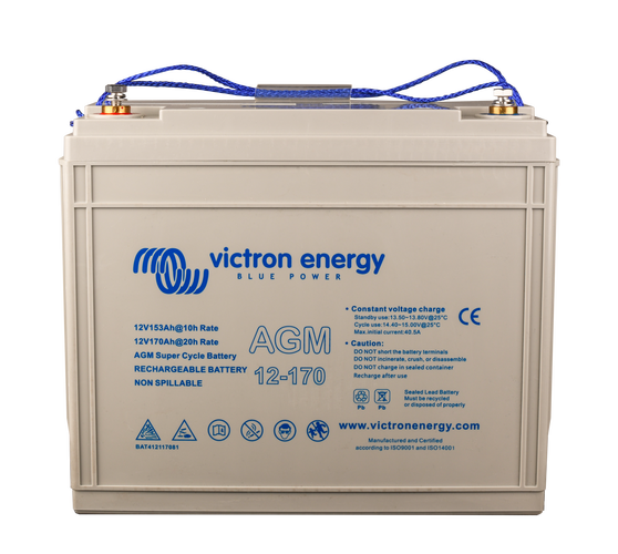 VICTRON AGM Super Cycle Batteri 12V 170Ah Deep Cycle 1 VICTRON AGM Super Cycle Batteri 12V 170Ah Deep Cycle
