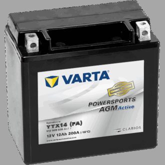VARTA AGM MC Batteri 12V 12AH 200CCA (150x87x146mm) +venstre YTX14 (FA)