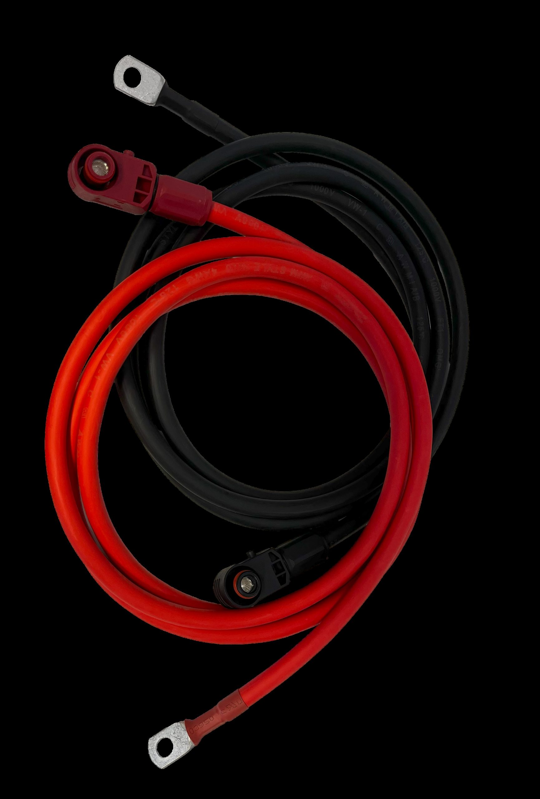 SKANBATT kabelsett 3U rackbatteri (Rød og svart ) - 25mm2 / 8mm - 2 meter 1 SKANBATT kabelsett 3U rackbatteri (Rød og svart ) - 25mm2 / 8mm - 2 meter