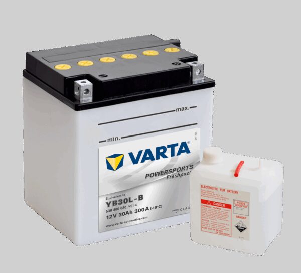 VARTA MC Batteri 12V 30AH 300CCA (168x132x176mm) + høyre YB30L-B