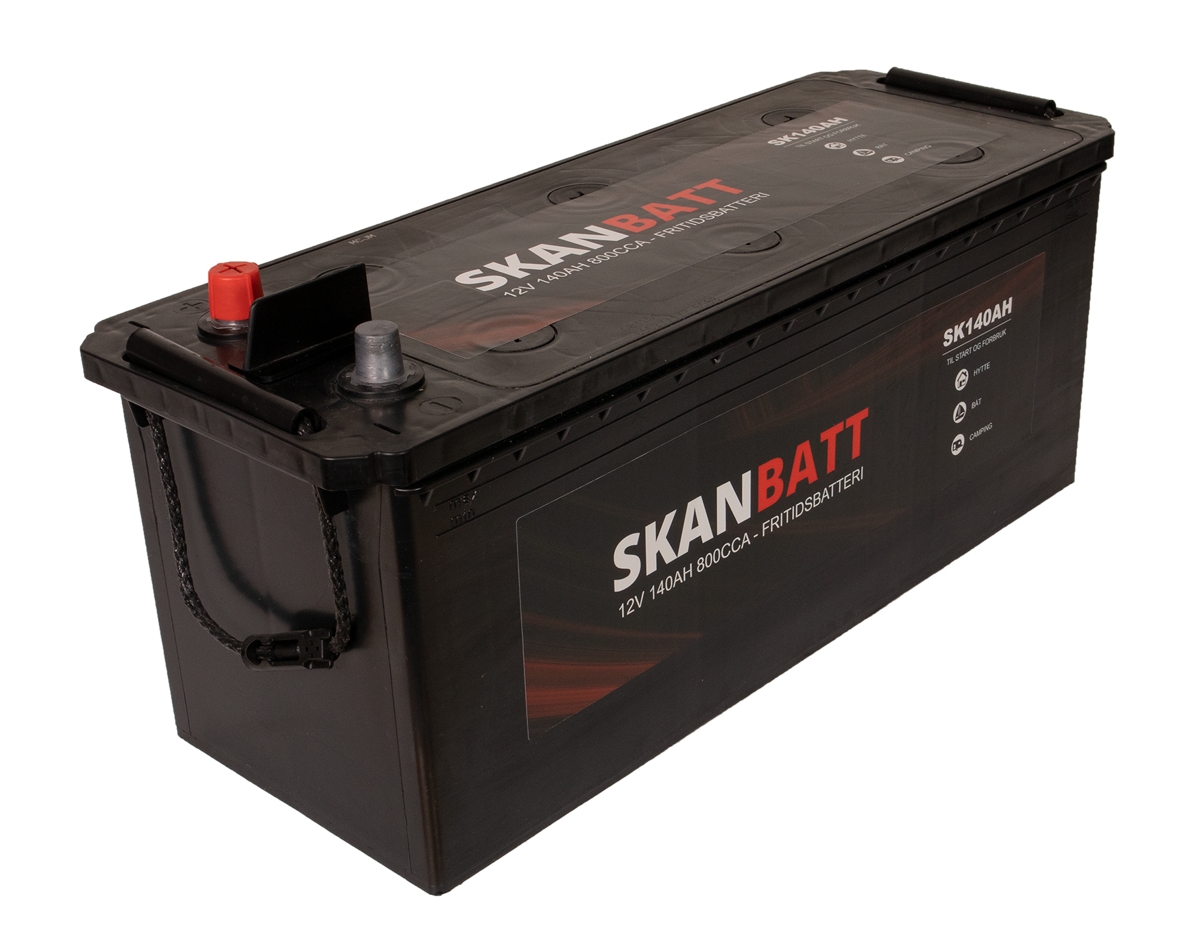 SKANBATT Fritidsbatteri 12V 140AH 800CCA (513x189x203/223mm) +venstre 1 SKANBATT Fritidsbatteri 12V 140AH 800CCA (513x189x203/223mm) +venstre