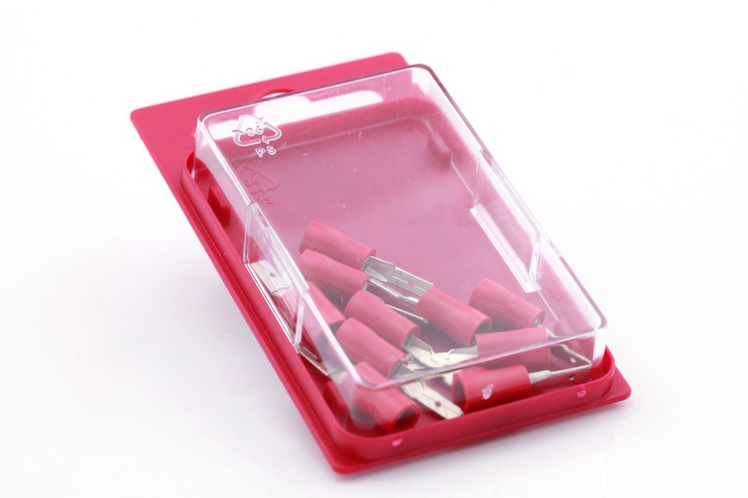 Kabelsko 940RED - 10stk Blister rød 1 Kabelsko 940RED - 10stk Blister rød