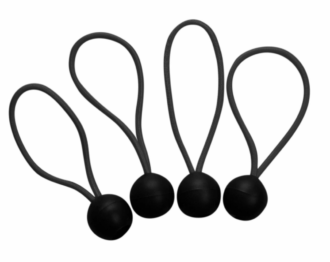 Presenningsstropper - 4 stk. - Med kule - 300mm