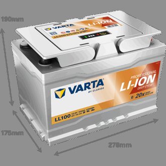 Varta Lithium LL100 12V 100Ah - Bluetooth (278x175x190mm)