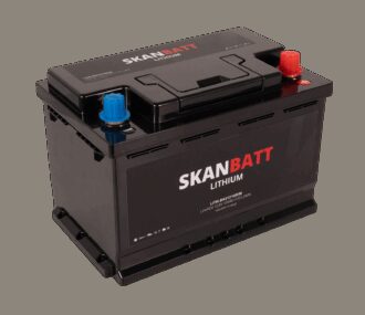 SKANBATT Lithium Batteri 12V 104AH 100A BMS (279x175x190mm) - NYHET