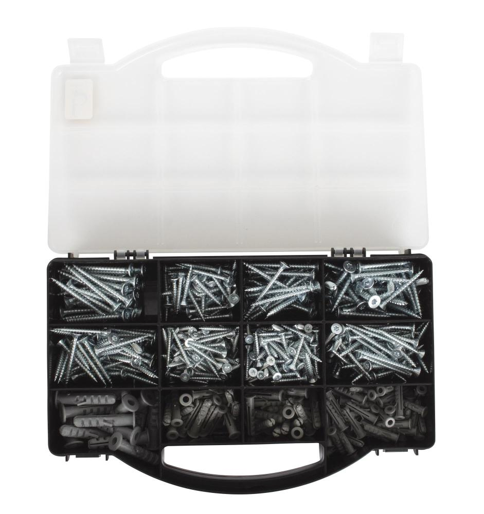 Plugg- og skrueassortement - Sett - 390 Deler 1 Plugg- og skrueassortement - Sett - 390 Deler